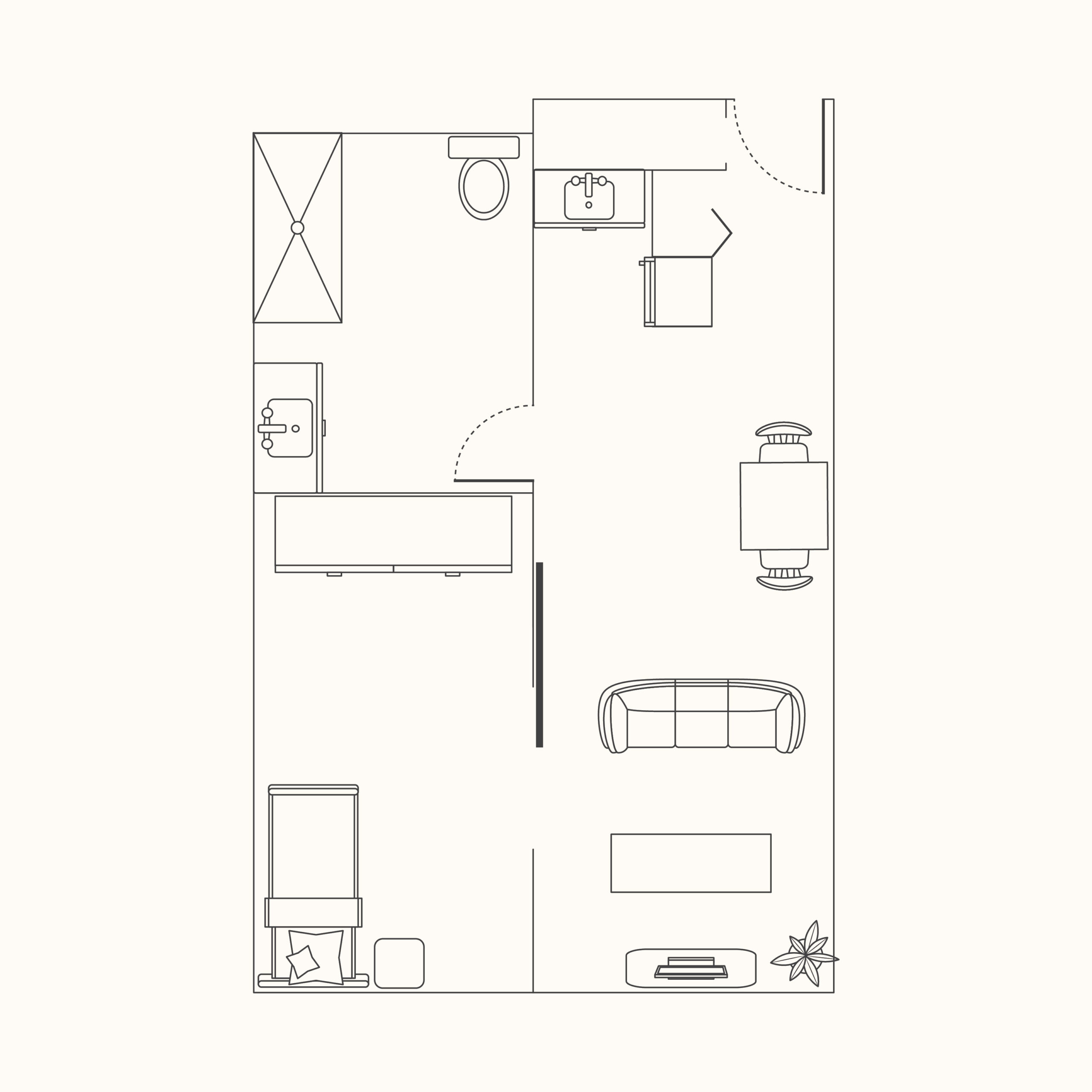 Plan A - 1 Bedroom